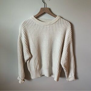Cozy White Knit Sweater